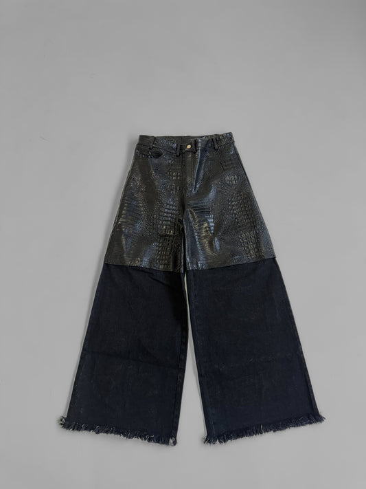 "CROCODILE" LEATHER PANTS