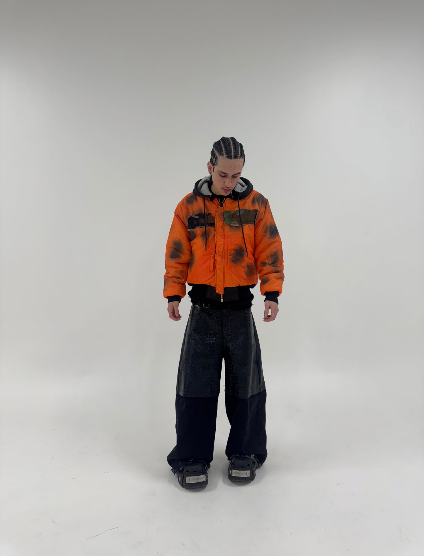 "CROCODILE" LEATHER PANTS