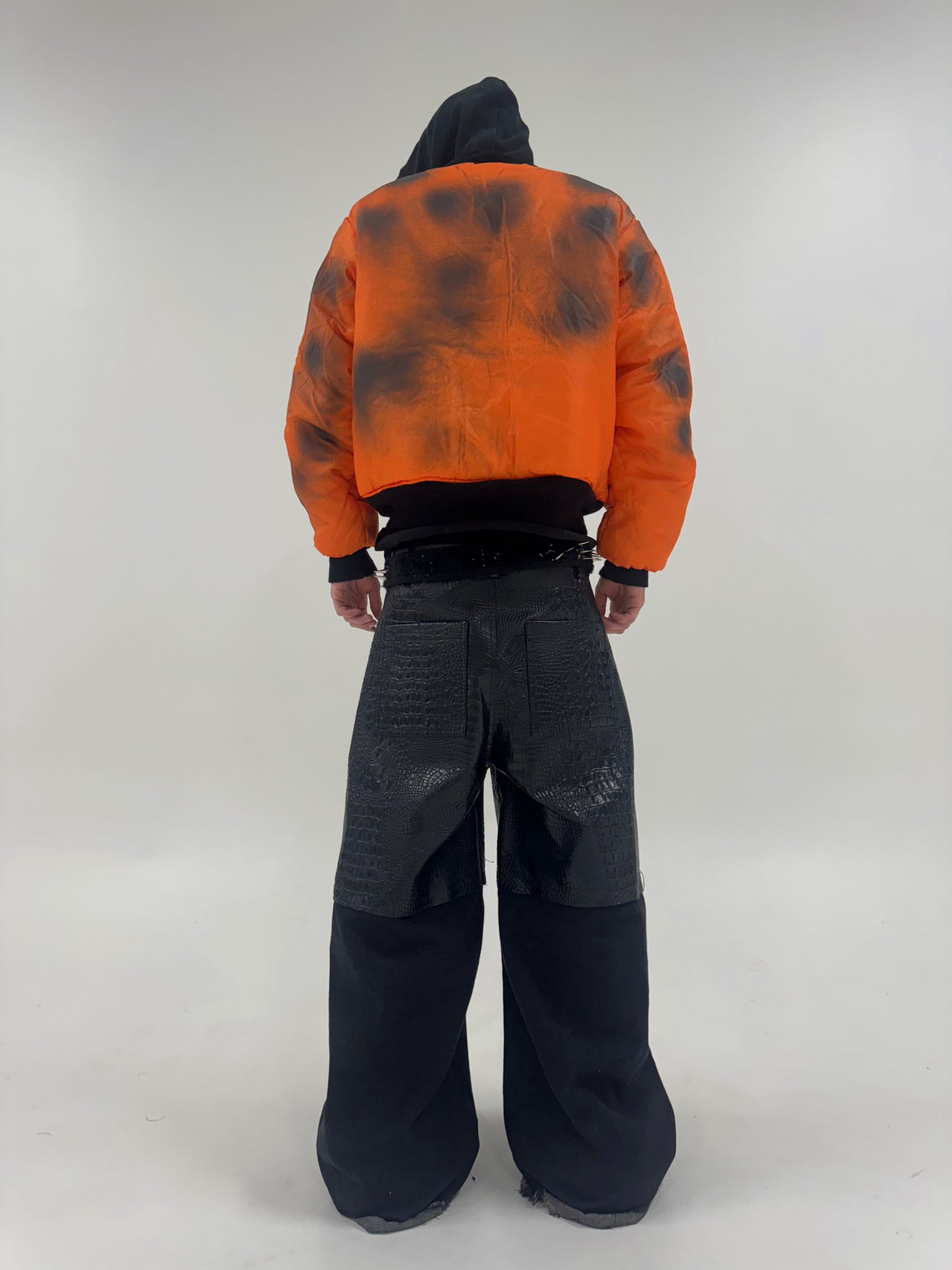 "CROCODILE" LEATHER PANTS