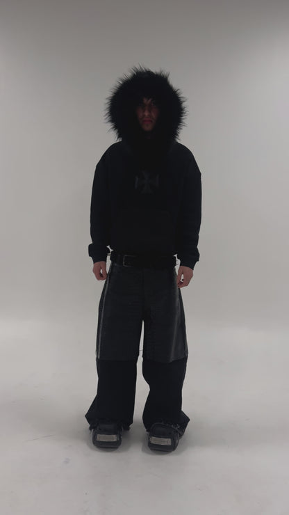 "FUR DENIM" HOODIE