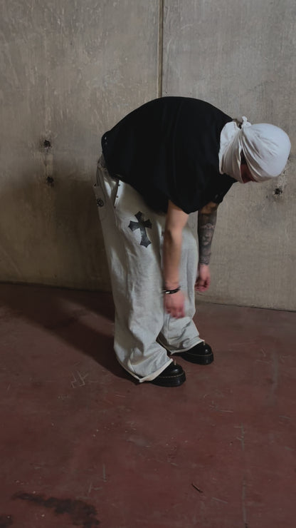 STUDDED CROSSES SWEATS